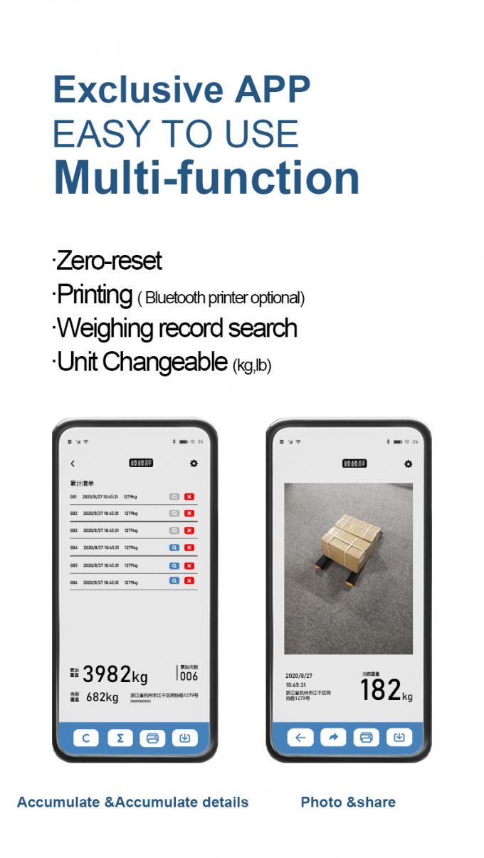ترازو الکترونيک قابل حمل 4500kg APP کنترل صنعتي 5