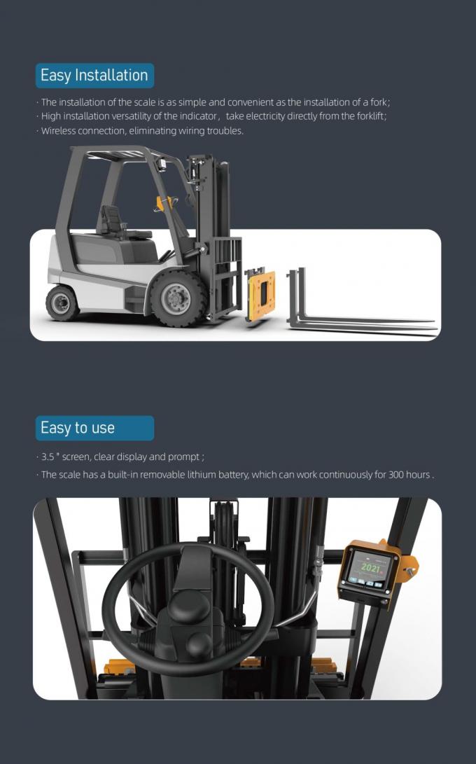 وزن ترازوچه های فولکلور دیجیتال 4500kg نمایشگر LCD اتوماتیک شاخص وزن بار فولکلور 2